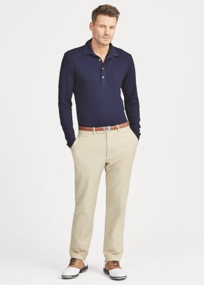 Ralph Lauren Custom Slim Performance Polo Herre Danmark (WGDVH7326)